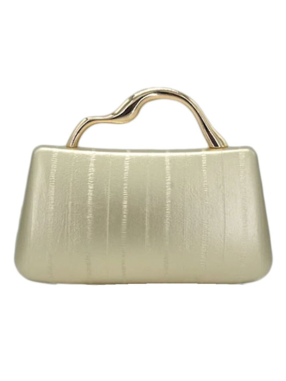Tigerstars Iconic Gold Tone Handle Clutch Bag